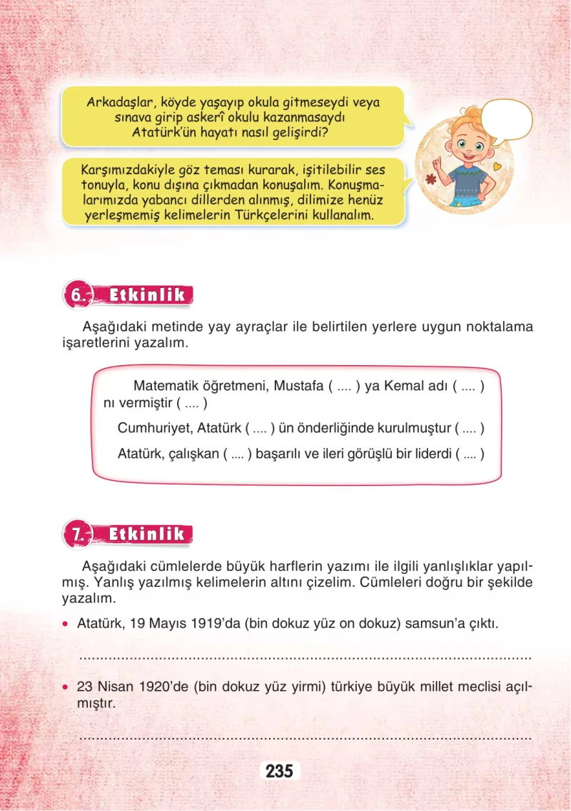 3. Sınıf Türkçe Ders Kitabı Cevapları Sonuç Yayınları Sayfa 235