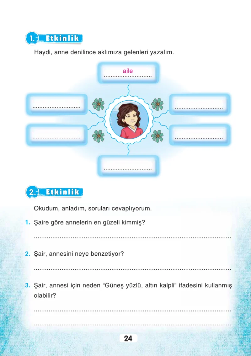 3. Sınıf Türkçe Ders Kitabı Cevapları Sonuç Yayınları Sayfa 24