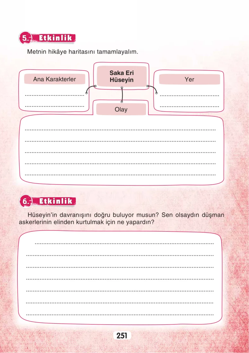 3. Sınıf Türkçe Ders Kitabı Cevapları Sonuç Yayınları Sayfa 251