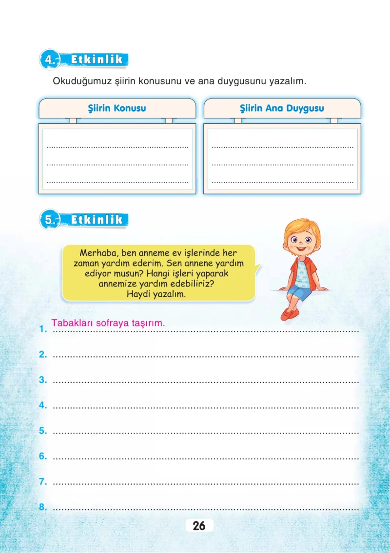 3. Sınıf Türkçe Ders Kitabı Cevapları Sonuç Yayınları Sayfa 26