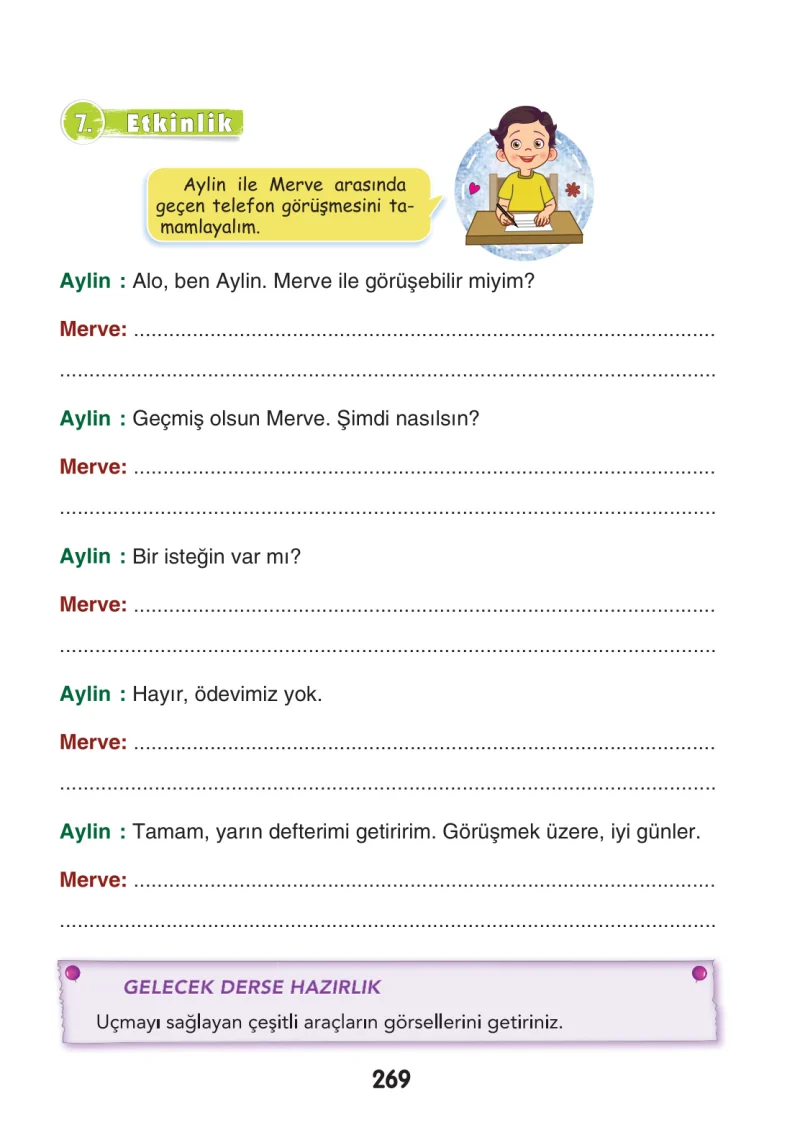 3. Sınıf Türkçe Ders Kitabı Cevapları Sonuç Yayınları Sayfa 269
