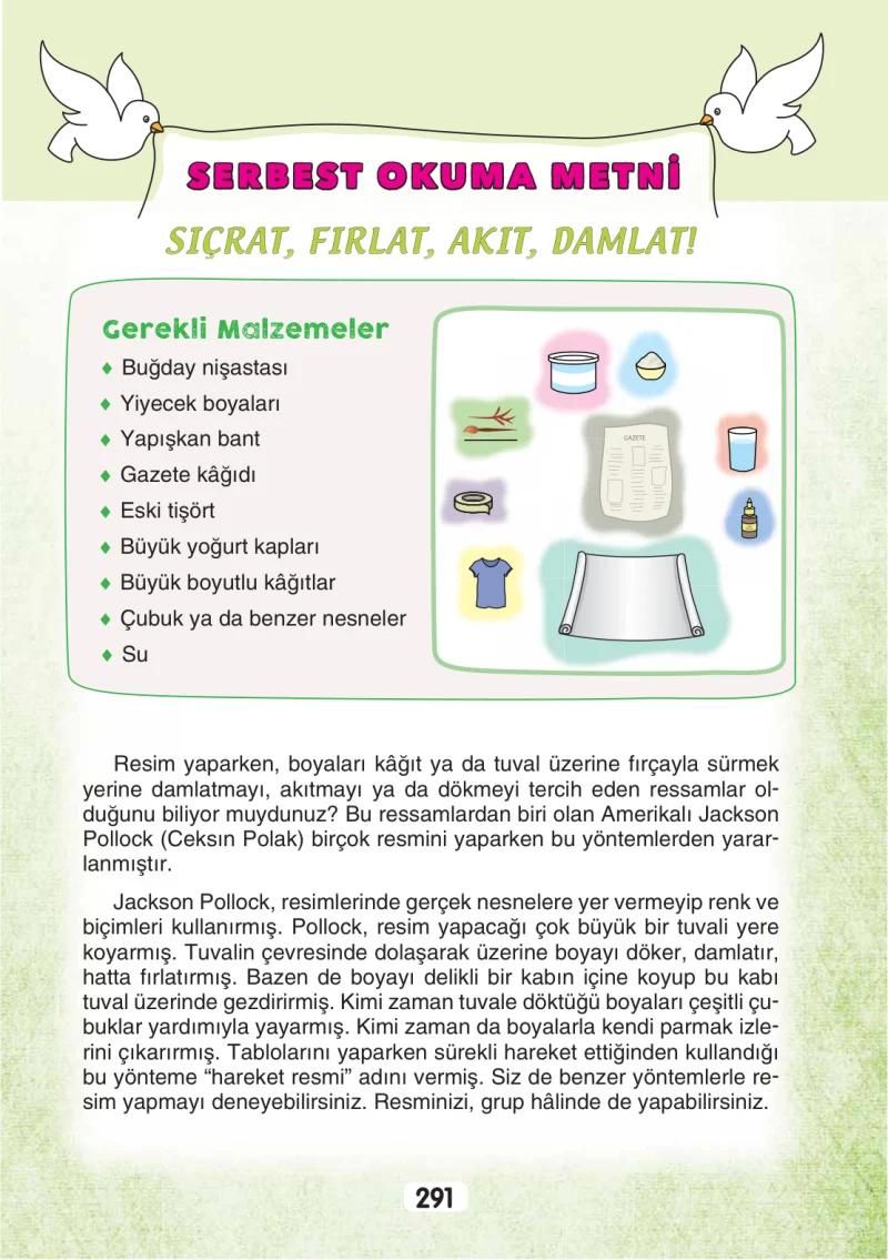 3. Sınıf Türkçe Ders Kitabı Cevapları Sonuç Yayınları Sayfa 291