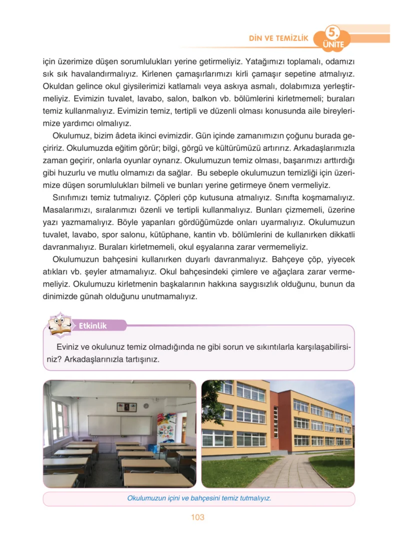 4. Sınıf Din Kültürü ve Ahlak Bilgisi Ders Kitabı Cevapları Anka Yayınları Sayfa 103
