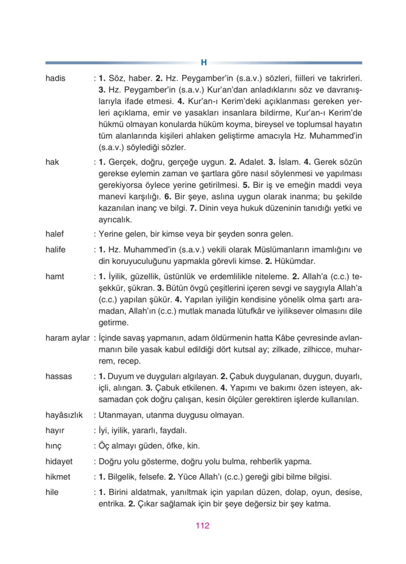 4. Sınıf Din Kültürü ve Ahlak Bilgisi Ders Kitabı Cevapları Anka Yayınları Sayfa 112