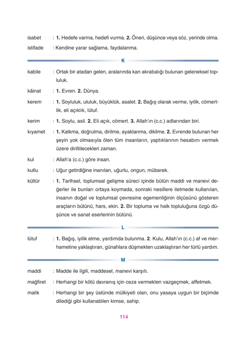 4. Sınıf Din Kültürü ve Ahlak Bilgisi Ders Kitabı Cevapları Anka Yayınları Sayfa 114