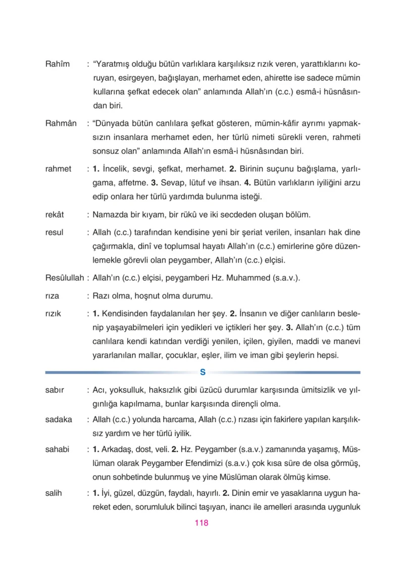 4. Sınıf Din Kültürü ve Ahlak Bilgisi Ders Kitabı Cevapları Anka Yayınları Sayfa 118