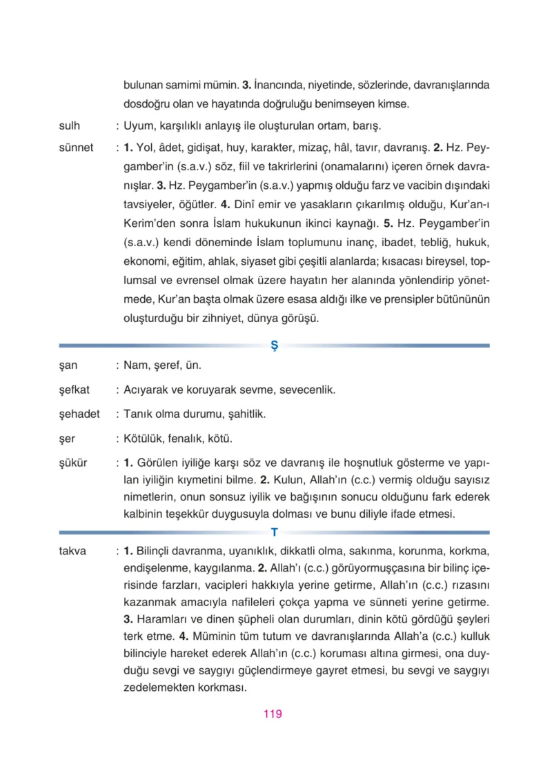 4. Sınıf Din Kültürü ve Ahlak Bilgisi Ders Kitabı Cevapları Anka Yayınları Sayfa 119