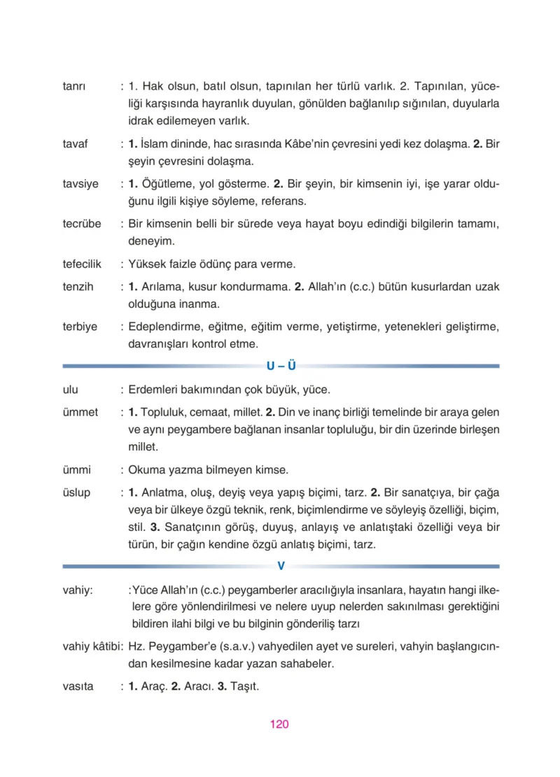 4. Sınıf Din Kültürü ve Ahlak Bilgisi Ders Kitabı Cevapları Anka Yayınları Sayfa 120