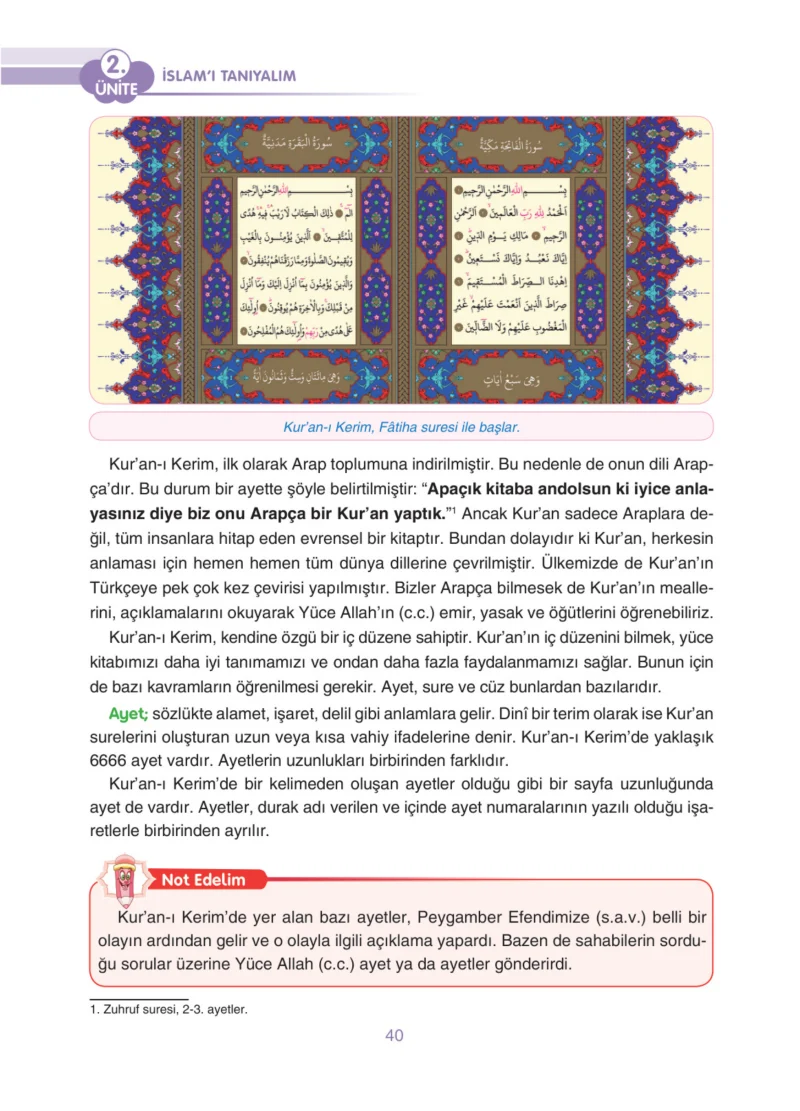 4. Sınıf Din Kültürü ve Ahlak Bilgisi Ders Kitabı Cevapları Anka Yayınları Sayfa 40