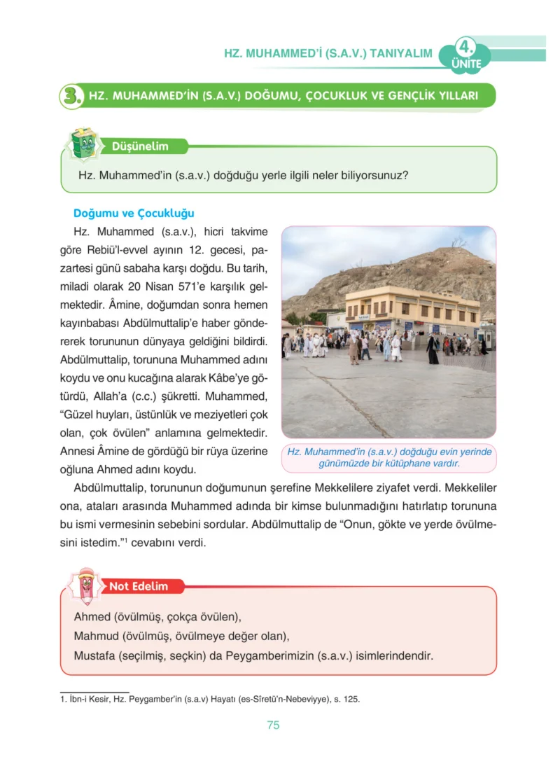 4. Sınıf Din Kültürü ve Ahlak Bilgisi Ders Kitabı Cevapları Anka Yayınları Sayfa 75