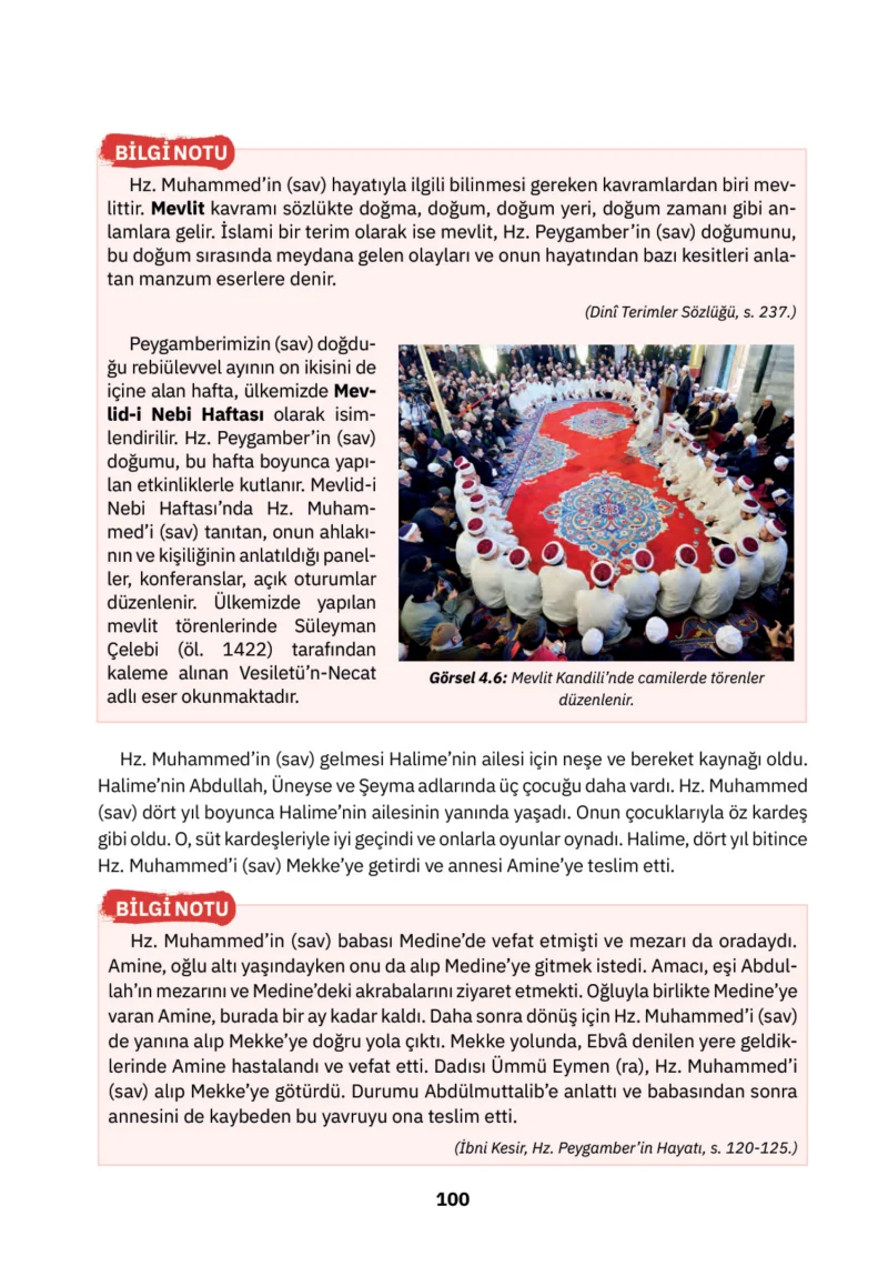 4. Sınıf Din Kültürü ve Ahlak Bilgisi Ders Kitabı Cevapları SDR İpekyolu Yayınları Sayfa 100