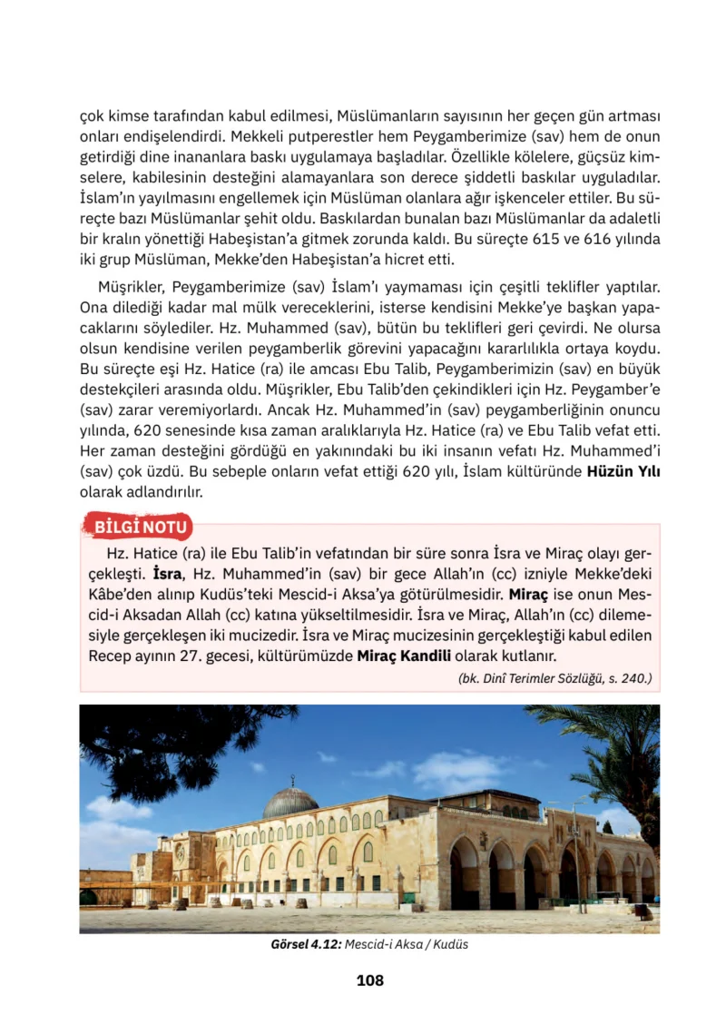 4. Sınıf Din Kültürü ve Ahlak Bilgisi Ders Kitabı Cevapları SDR İpekyolu Yayınları Sayfa 108