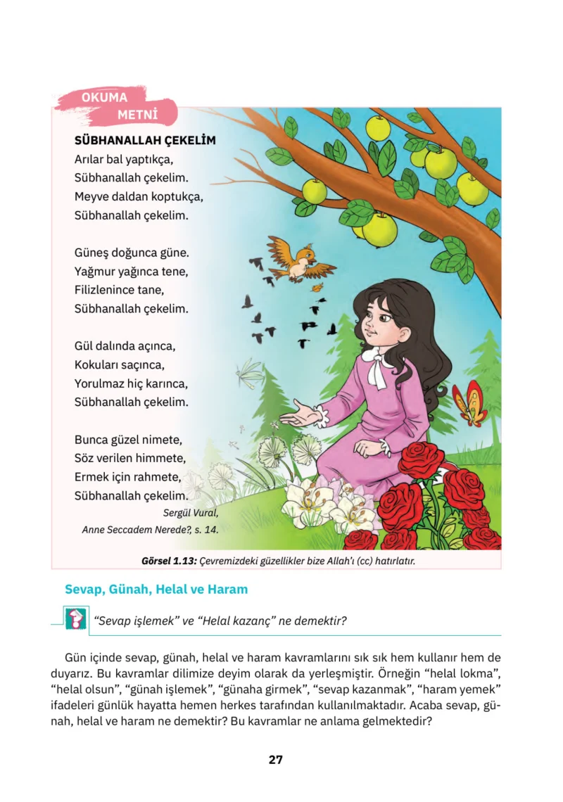 4. Sınıf Din Kültürü ve Ahlak Bilgisi Ders Kitabı Cevapları SDR İpekyolu Yayınları Sayfa 27