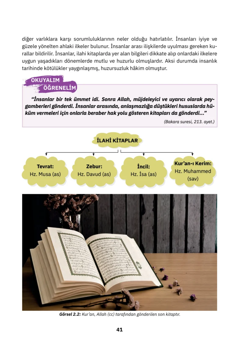 4. Sınıf Din Kültürü ve Ahlak Bilgisi Ders Kitabı Cevapları SDR İpekyolu Yayınları Sayfa 41