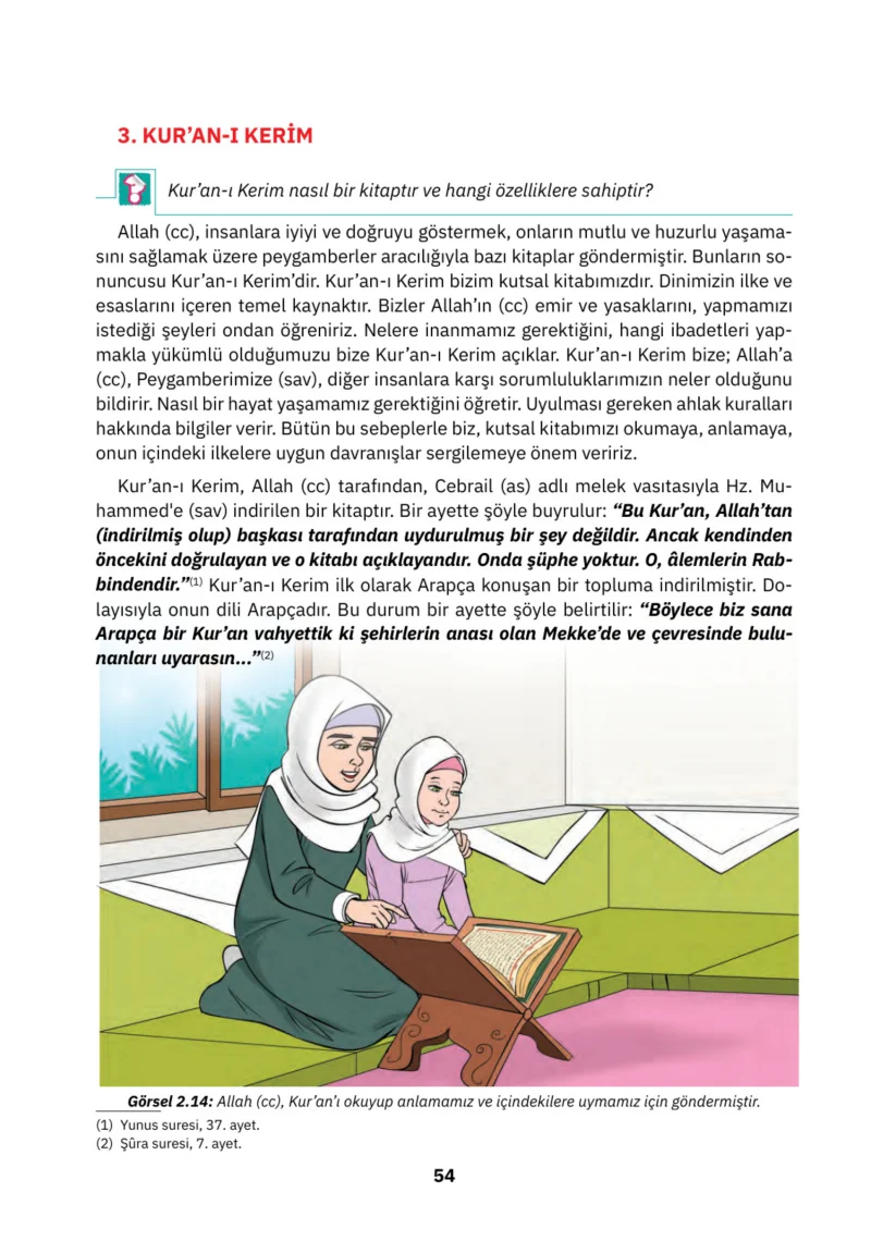 4. Sınıf Din Kültürü ve Ahlak Bilgisi Ders Kitabı Cevapları SDR İpekyolu Yayınları Sayfa 54