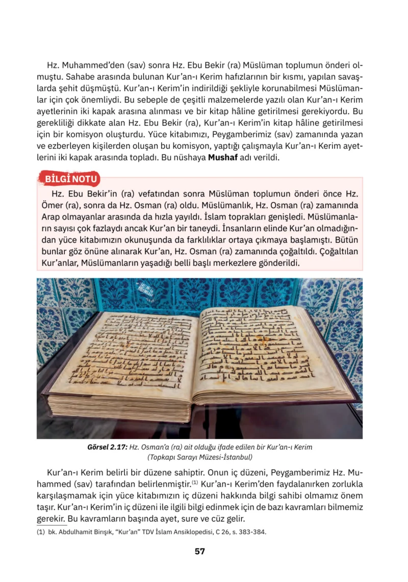 4. Sınıf Din Kültürü ve Ahlak Bilgisi Ders Kitabı Cevapları SDR İpekyolu Yayınları Sayfa 57