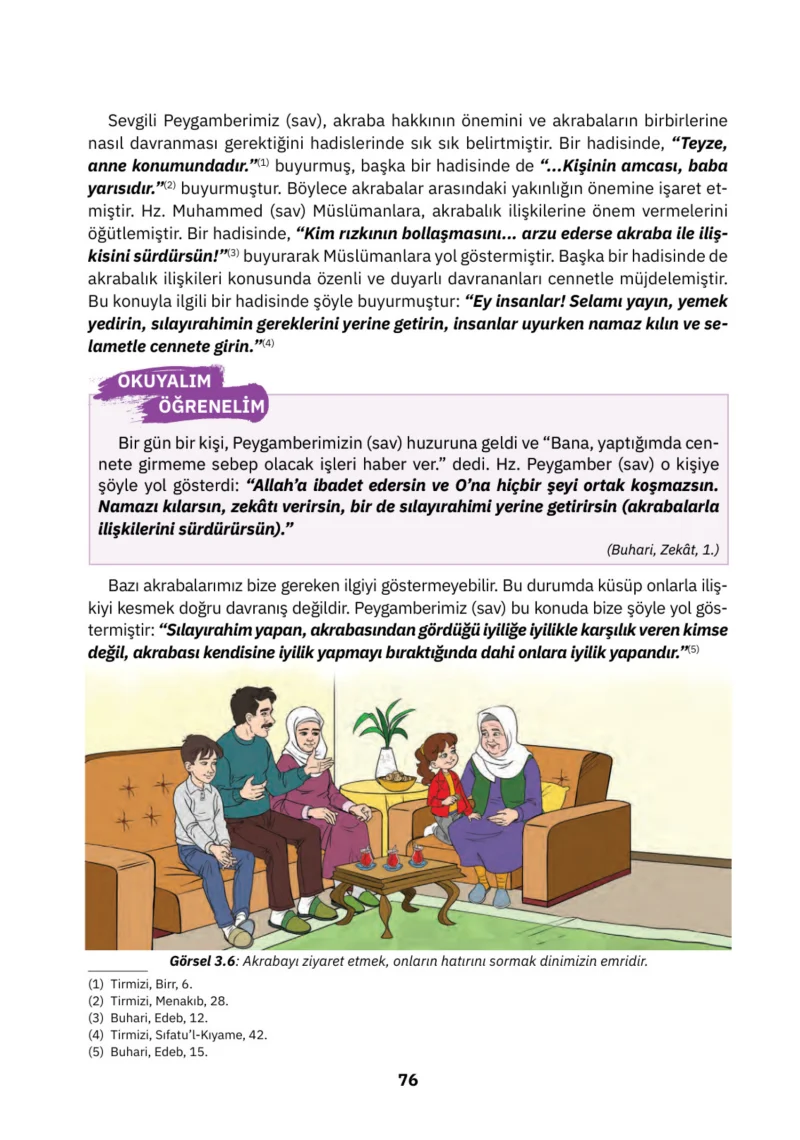 4. Sınıf Din Kültürü ve Ahlak Bilgisi Ders Kitabı Cevapları SDR İpekyolu Yayınları Sayfa 76