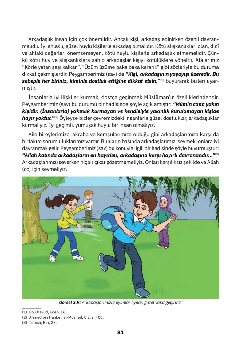4. Sınıf Din Kültürü ve Ahlak Bilgisi Ders Kitabı Cevapları SDR İpekyolu Yayınları Sayfa 81