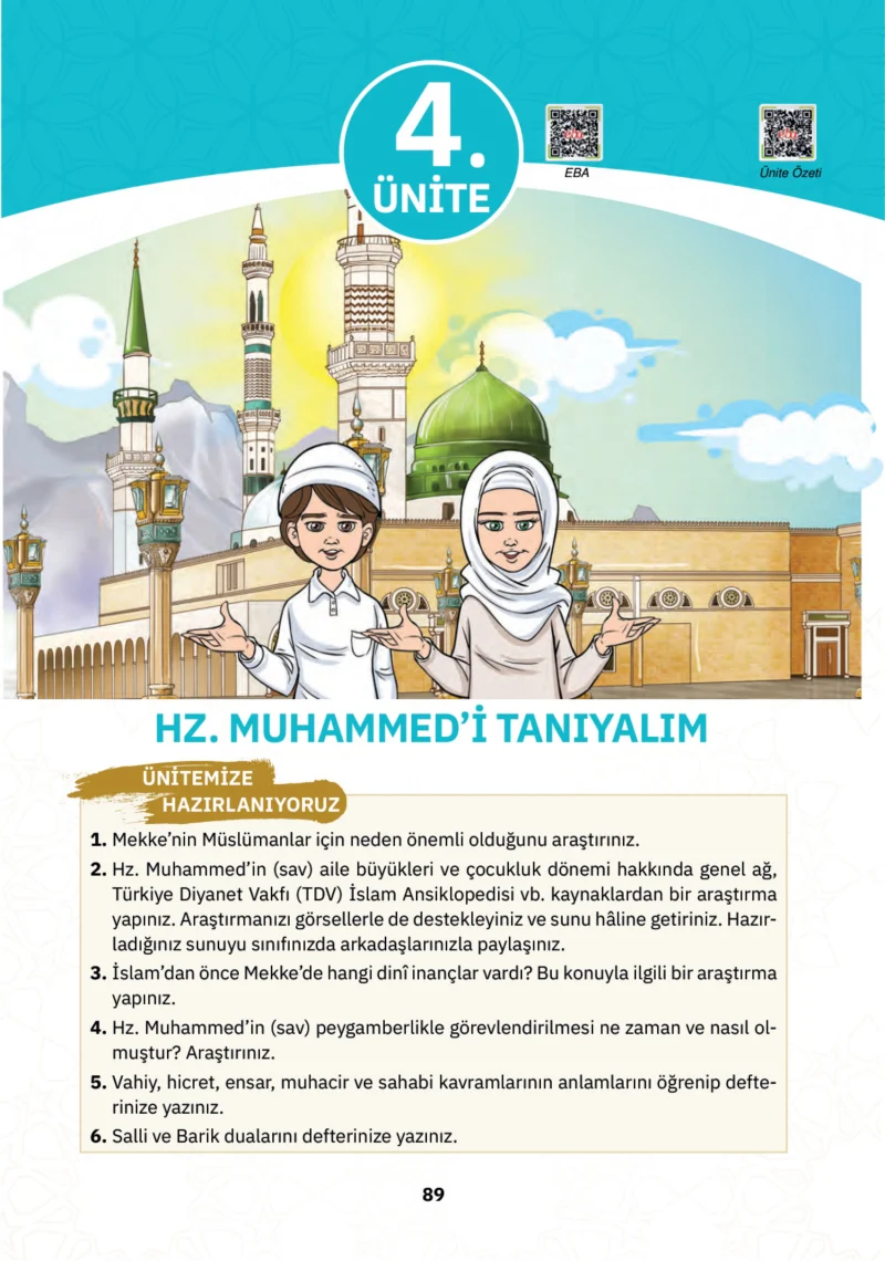 4. Sınıf Din Kültürü ve Ahlak Bilgisi Ders Kitabı Cevapları SDR İpekyolu Yayınları Sayfa 89
