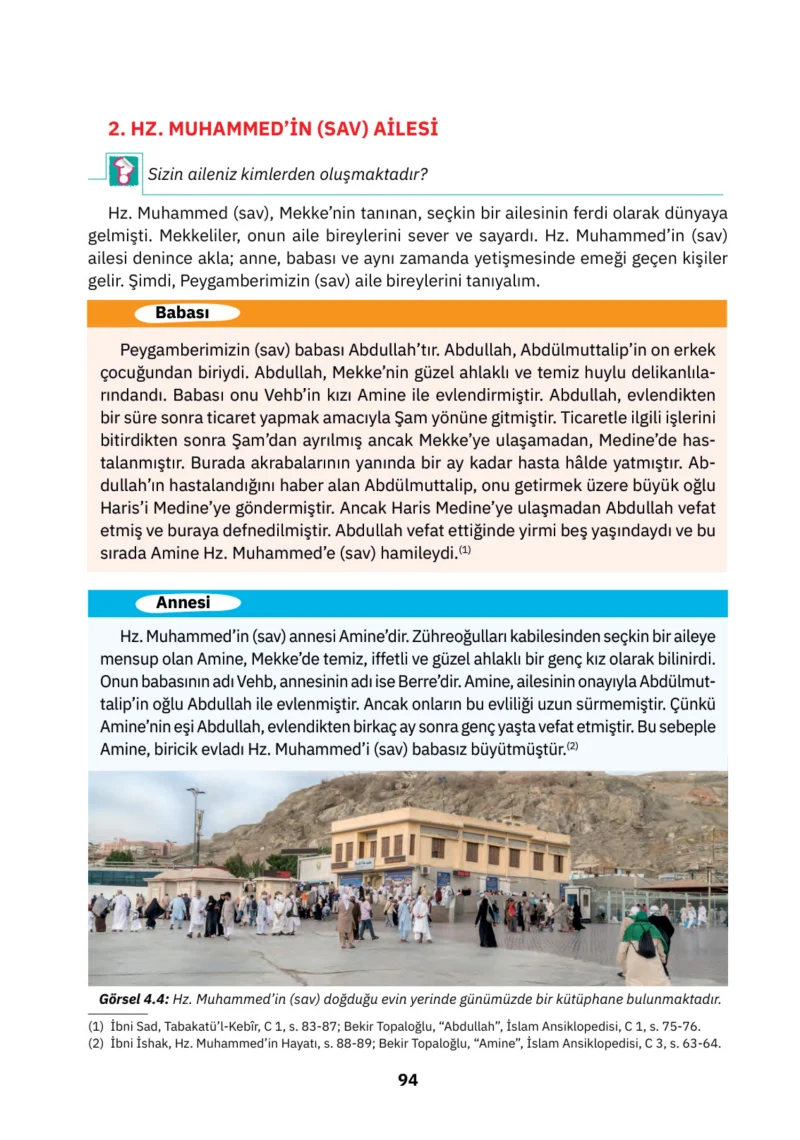 4. Sınıf Din Kültürü ve Ahlak Bilgisi Ders Kitabı Cevapları SDR İpekyolu Yayınları Sayfa 94