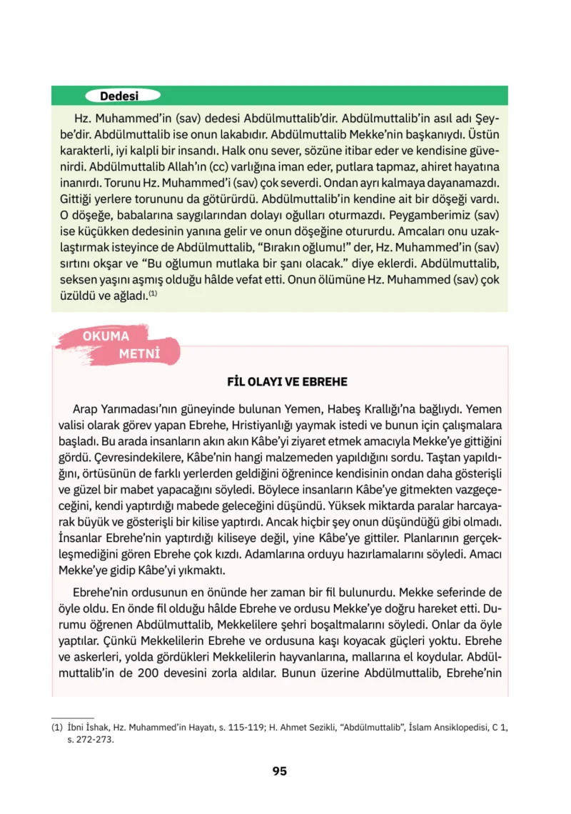 4. Sınıf Din Kültürü ve Ahlak Bilgisi Ders Kitabı Cevapları SDR İpekyolu Yayınları Sayfa 95