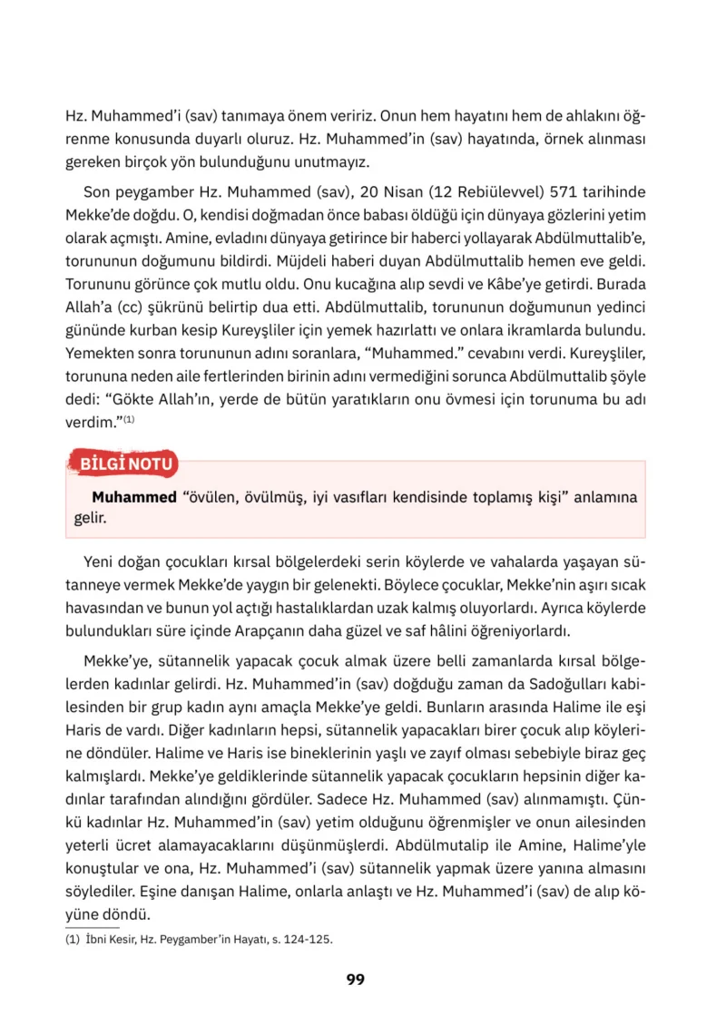 4. Sınıf Din Kültürü ve Ahlak Bilgisi Ders Kitabı Cevapları SDR İpekyolu Yayınları Sayfa 99