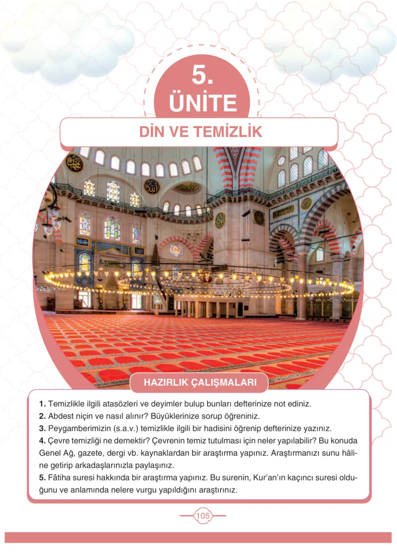 4. Sınıf Din Kültürü ve Ahlak Bilgisi Ders Kitabı Cevapları Tutku Yayıncılık Sayfa 105