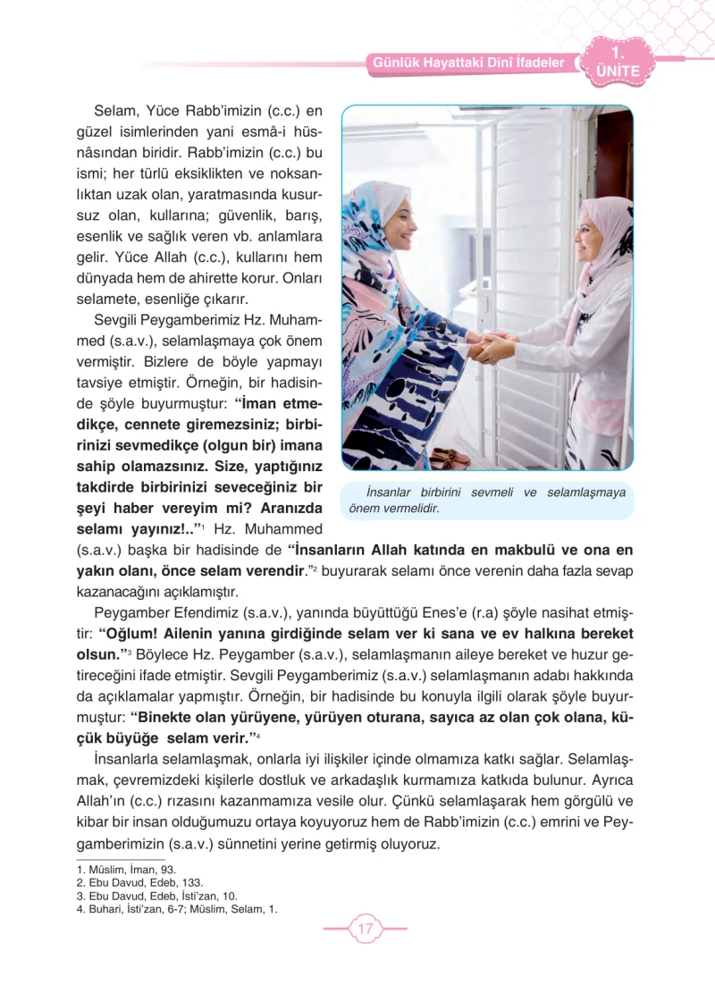 4. Sınıf Din Kültürü ve Ahlak Bilgisi Ders Kitabı Cevapları Tutku Yayıncılık Sayfa 17