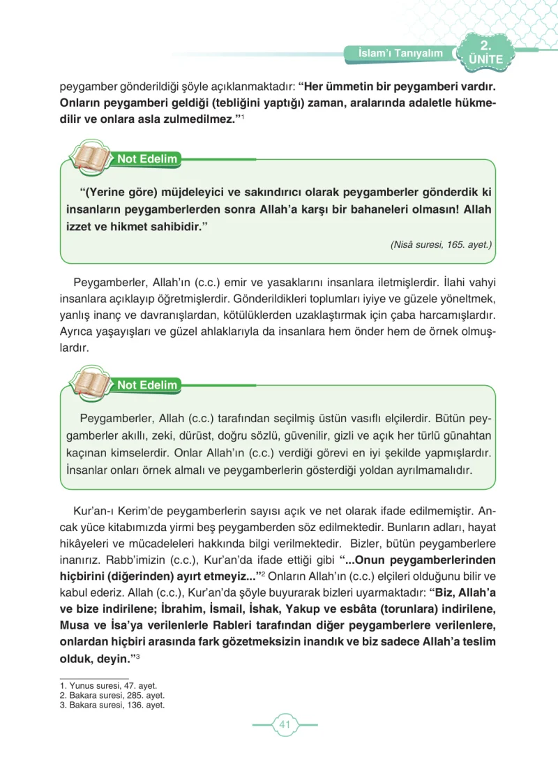 4. Sınıf Din Kültürü ve Ahlak Bilgisi Ders Kitabı Cevapları Tutku Yayıncılık Sayfa 41