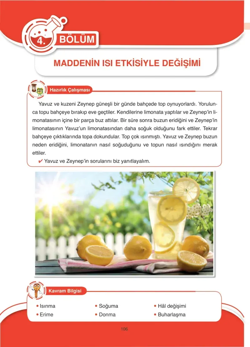 4. Sınıf Fen Bilimleri Ders Kitabı Cevapları Anka Yayınevi Sayfa 106