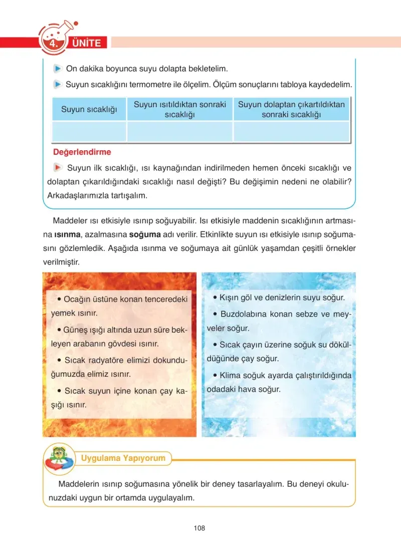 4. Sınıf Fen Bilimleri Ders Kitabı Cevapları Anka Yayınevi Sayfa 108