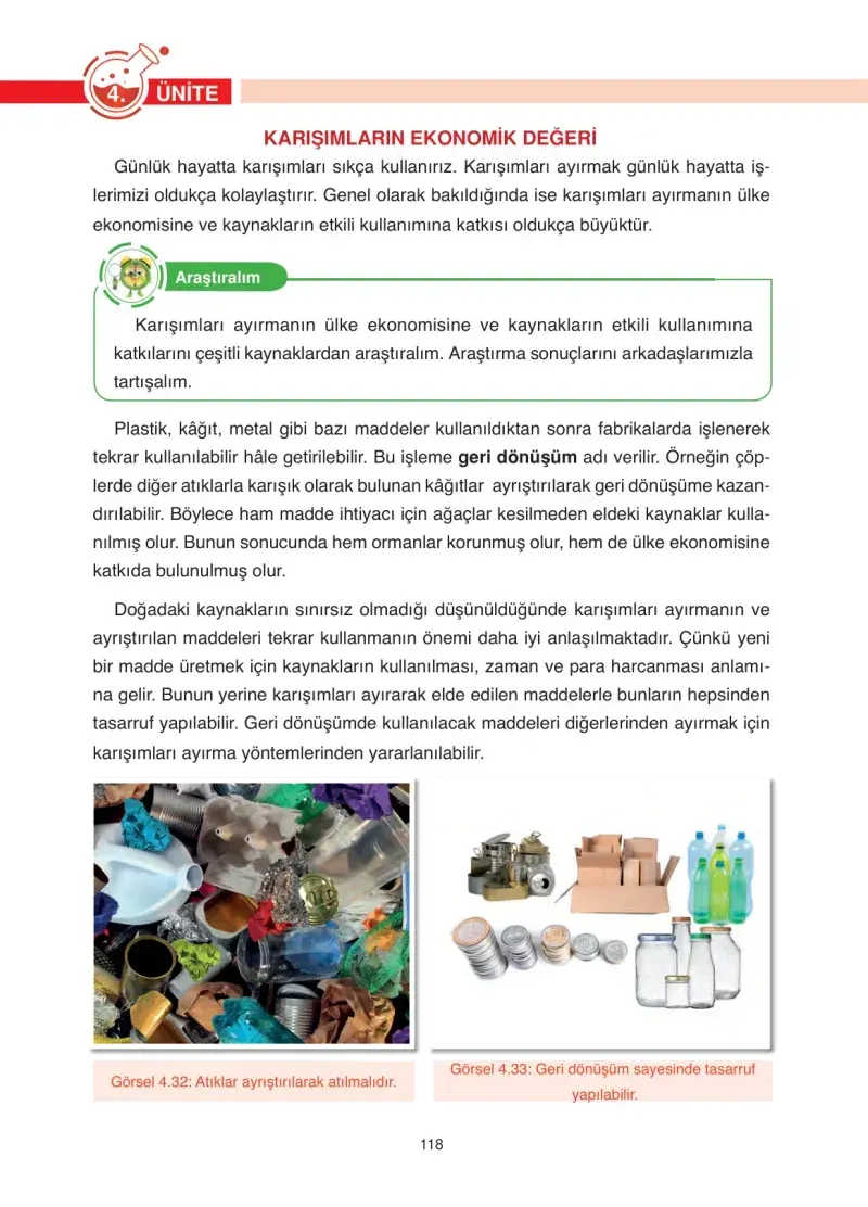 4. Sınıf Fen Bilimleri Ders Kitabı Cevapları Anka Yayınevi Sayfa 118