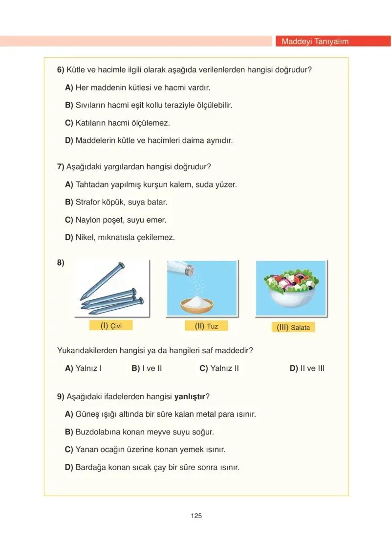 4. Sınıf Fen Bilimleri Ders Kitabı Cevapları Anka Yayınevi Sayfa 125