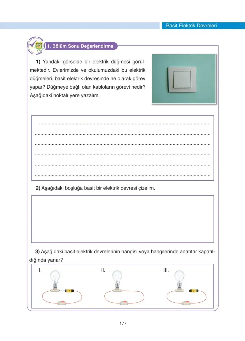 4. Sınıf Fen Bilimleri Ders Kitabı Cevapları Anka Yayınevi Sayfa 177