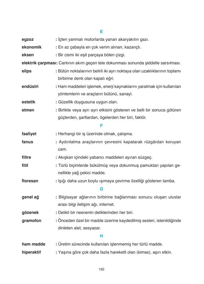 4. Sınıf Fen Bilimleri Ders Kitabı Cevapları Anka Yayınevi Sayfa 192