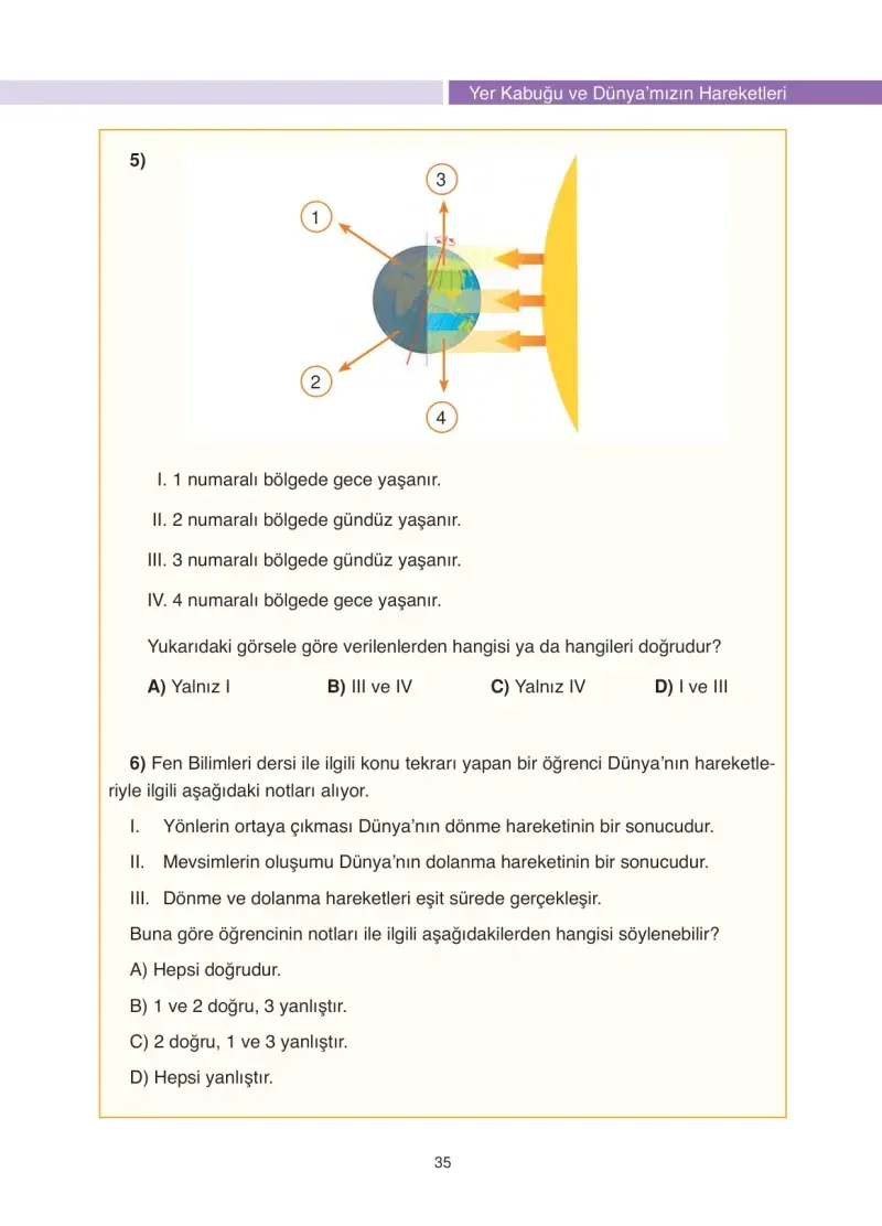 4. Sınıf Fen Bilimleri Ders Kitabı Cevapları Anka Yayınevi Sayfa 35
