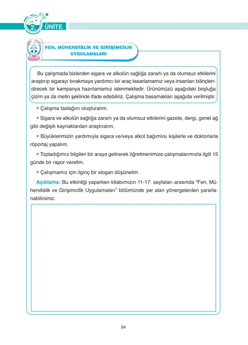 4. Sınıf Fen Bilimleri Ders Kitabı Cevapları Anka Yayınevi Sayfa 54