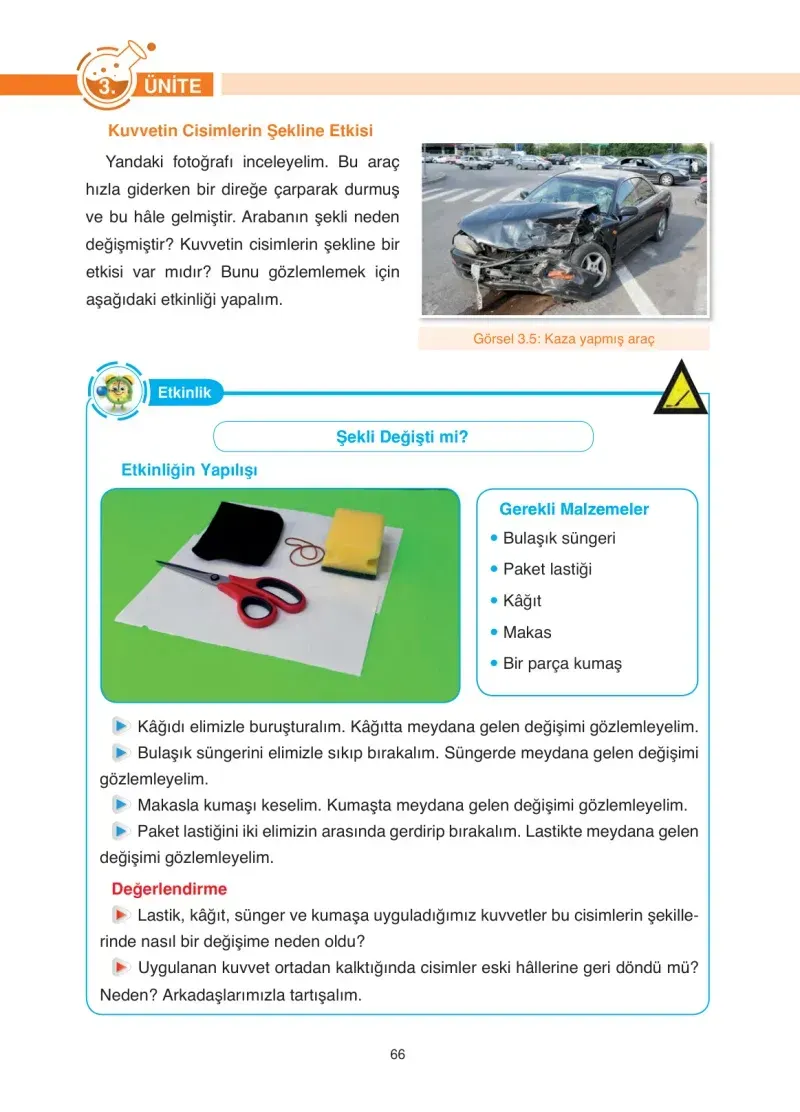 4. Sınıf Fen Bilimleri Ders Kitabı Cevapları Anka Yayınevi Sayfa 66