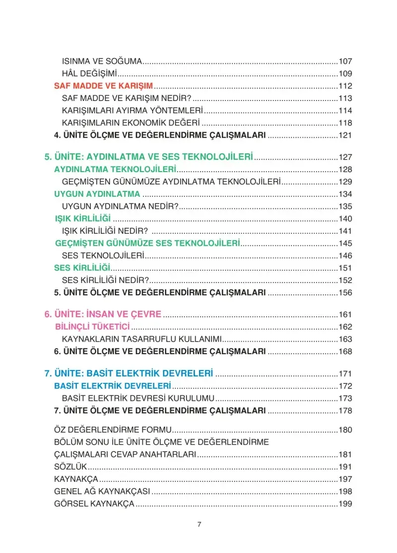 4. Sınıf Fen Bilimleri Ders Kitabı Cevapları Anka Yayınevi Sayfa 7
