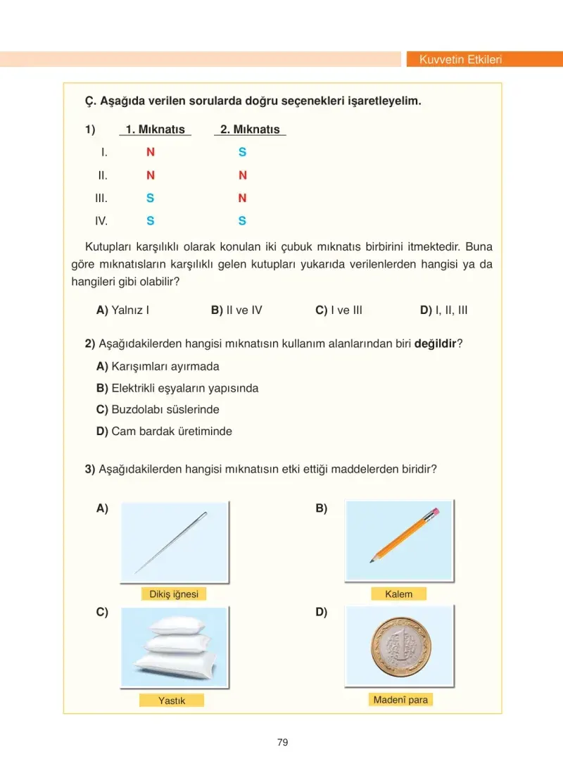 4. Sınıf Fen Bilimleri Ders Kitabı Cevapları Anka Yayınevi Sayfa 79