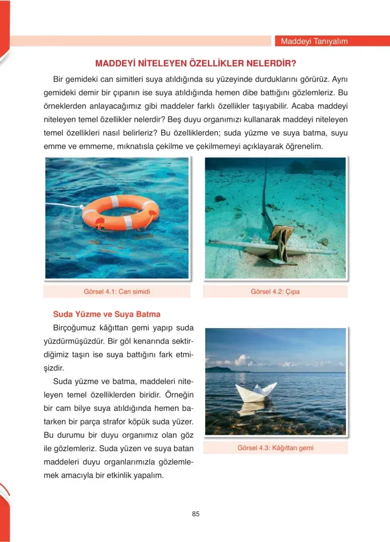 4. Sınıf Fen Bilimleri Ders Kitabı Cevapları Anka Yayınevi Sayfa 85