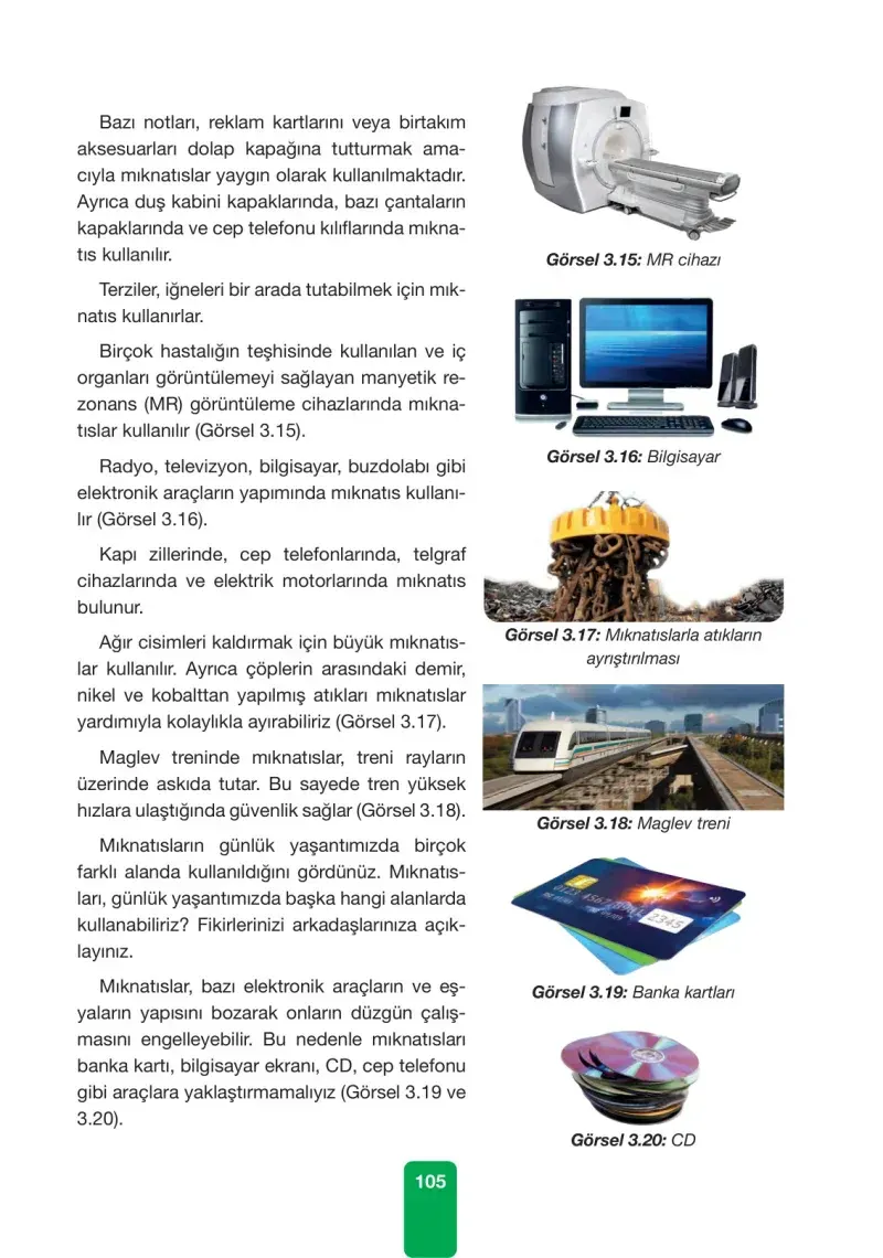 4. Sınıf Fen Bilimleri Ders Kitabı Cevapları Pasifik Yayınları Sayfa 105