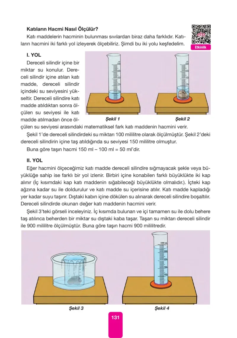 4. Sınıf Fen Bilimleri Ders Kitabı Cevapları Pasifik Yayınları Sayfa 131