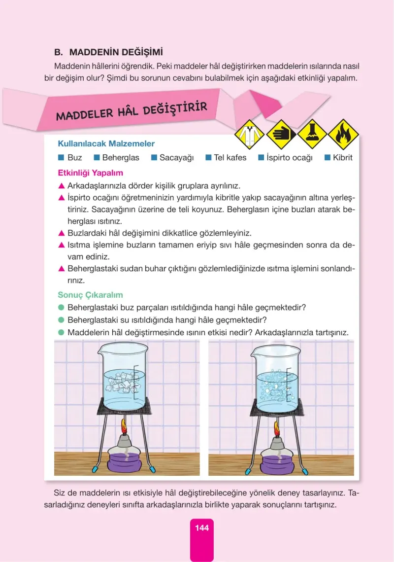 4. Sınıf Fen Bilimleri Ders Kitabı Cevapları Pasifik Yayınları Sayfa 144