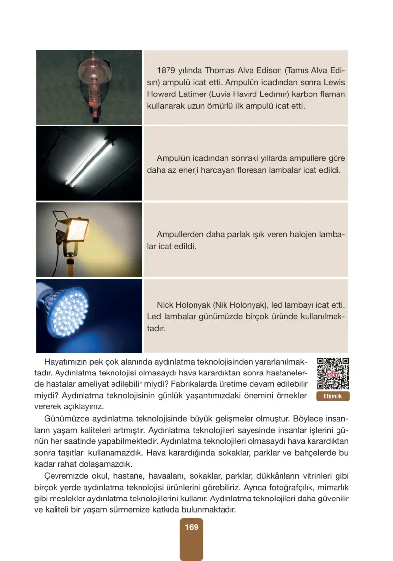 4. Sınıf Fen Bilimleri Ders Kitabı Cevapları Pasifik Yayınları Sayfa 169
