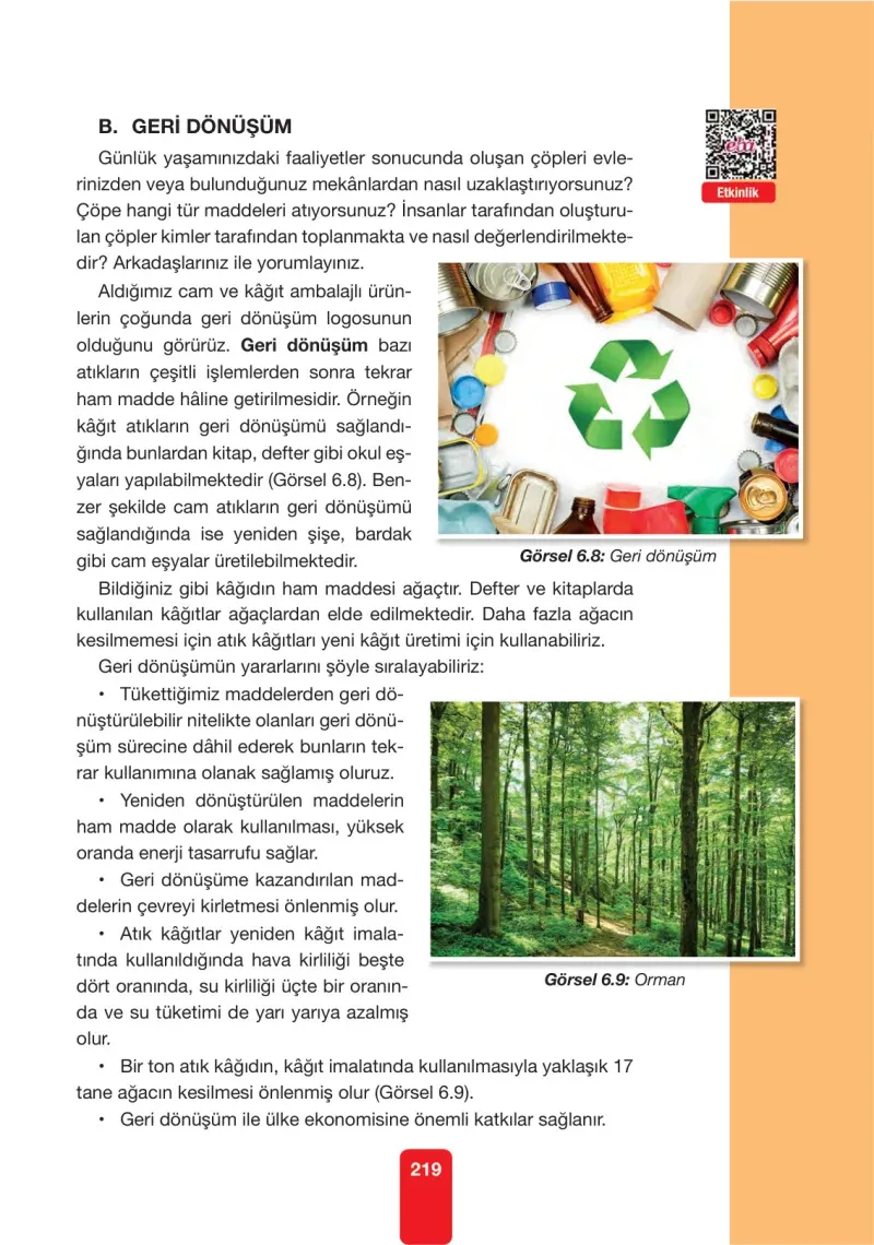 4. Sınıf Fen Bilimleri Ders Kitabı Cevapları Pasifik Yayınları Sayfa 219