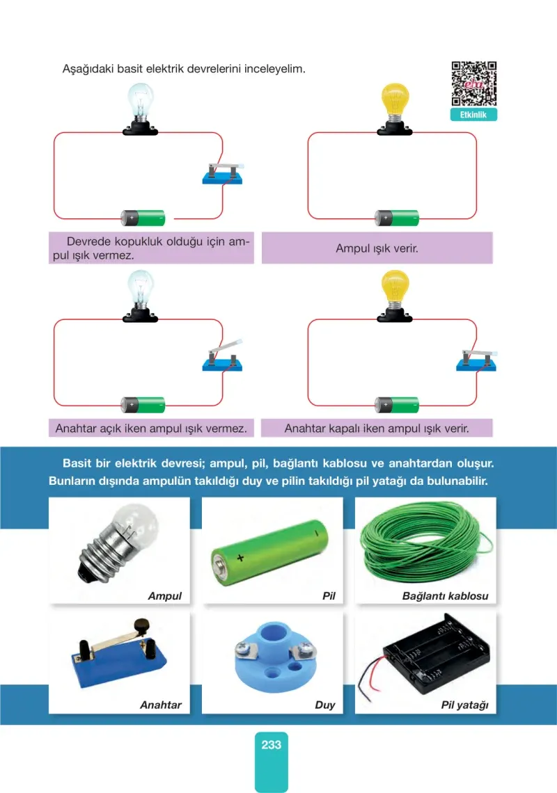 4. Sınıf Fen Bilimleri Ders Kitabı Cevapları Pasifik Yayınları Sayfa 233