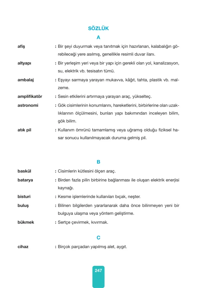 4. Sınıf Fen Bilimleri Ders Kitabı Cevapları Pasifik Yayınları Sayfa 247