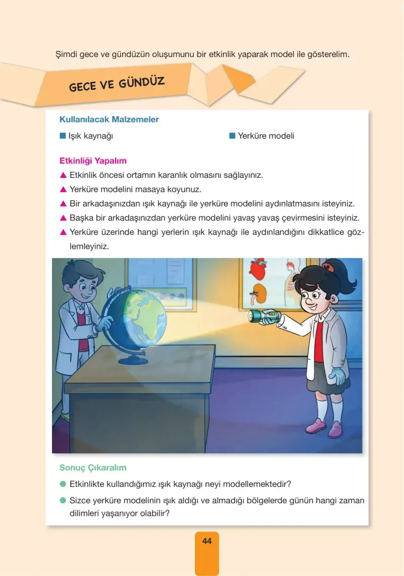 4. Sınıf Fen Bilimleri Ders Kitabı Cevapları Pasifik Yayınları Sayfa 44