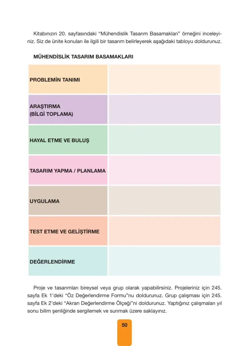 4. Sınıf Fen Bilimleri Ders Kitabı Cevapları Pasifik Yayınları Sayfa 50